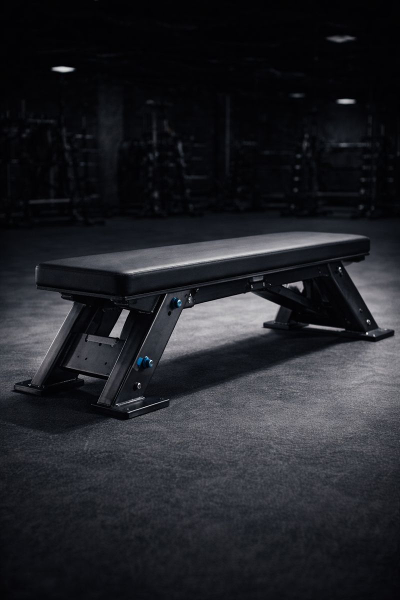 Commercial-grade training bench manufactured in-house, focused on stability, durability and controlled assembly.